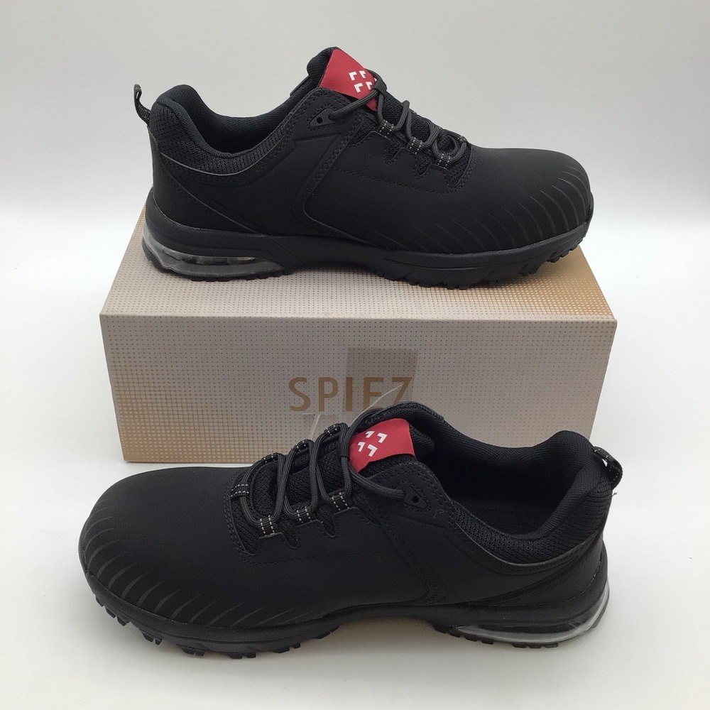 SPIEZ Mens ASTM Black Safety Composite‎ Toe Work Shoes Size 12